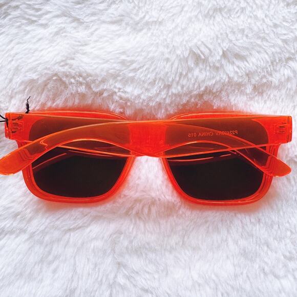 Cerise Bright Orange Mirrored Sunglasses - Picture 15 of 15